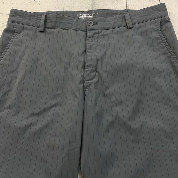 Nike Men's W32 x L32 Gray Pinstriped Tour Performance Flat Front Chino Golf Pant - Picture 3 of 8